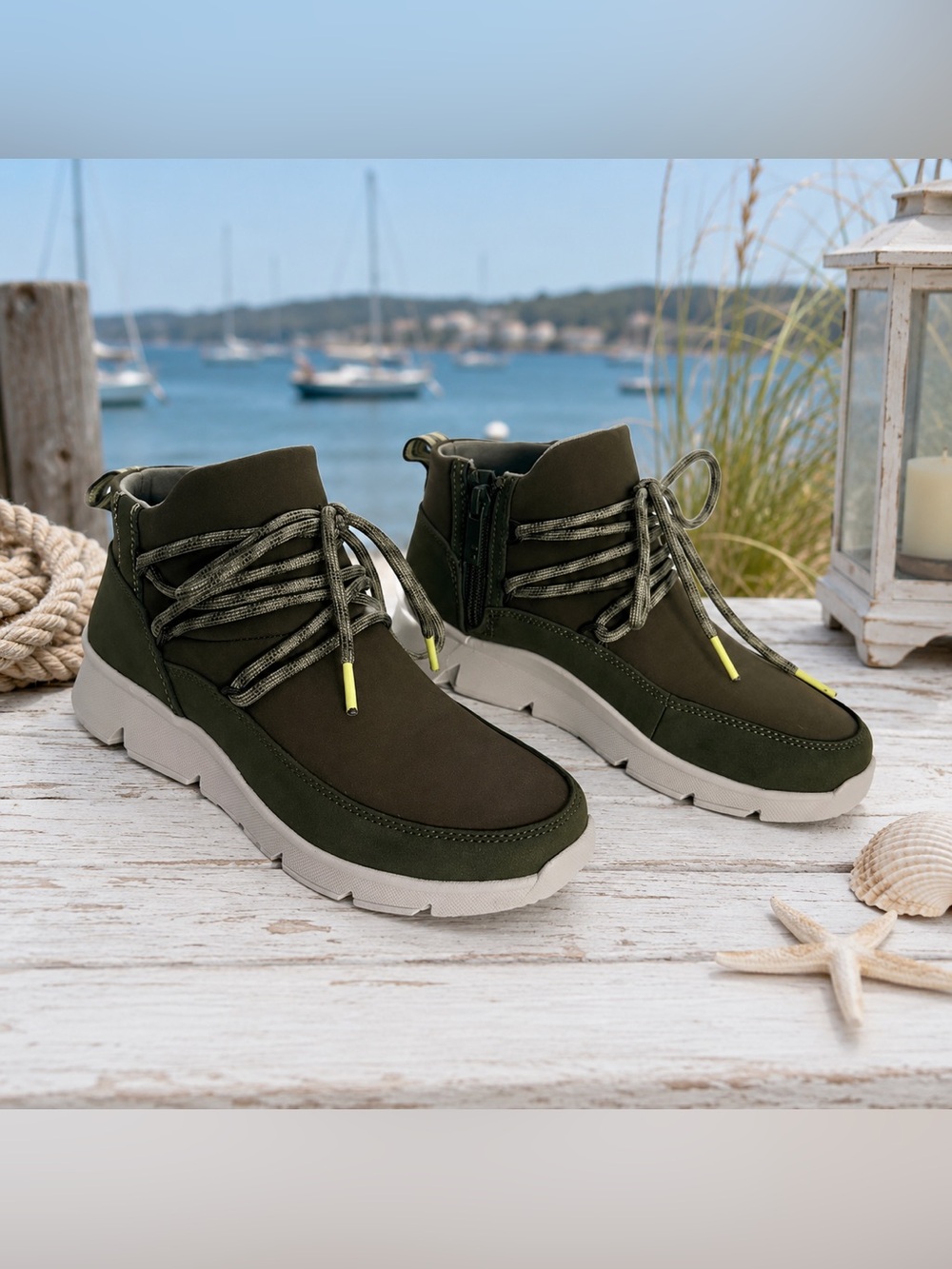 Ryka Charisma Alpine Green Casual Athletic Boots Sz 5 NWB